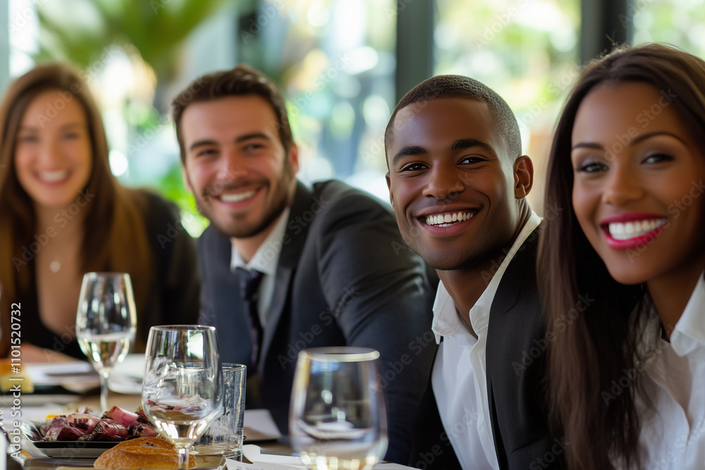 Group of colleagues engaging in a discussion during a business meeting in a conference room. Happy business people, men and women Group of colleagues engaging in a discussion during a business meeting in a conference room. Happy business people, men and women