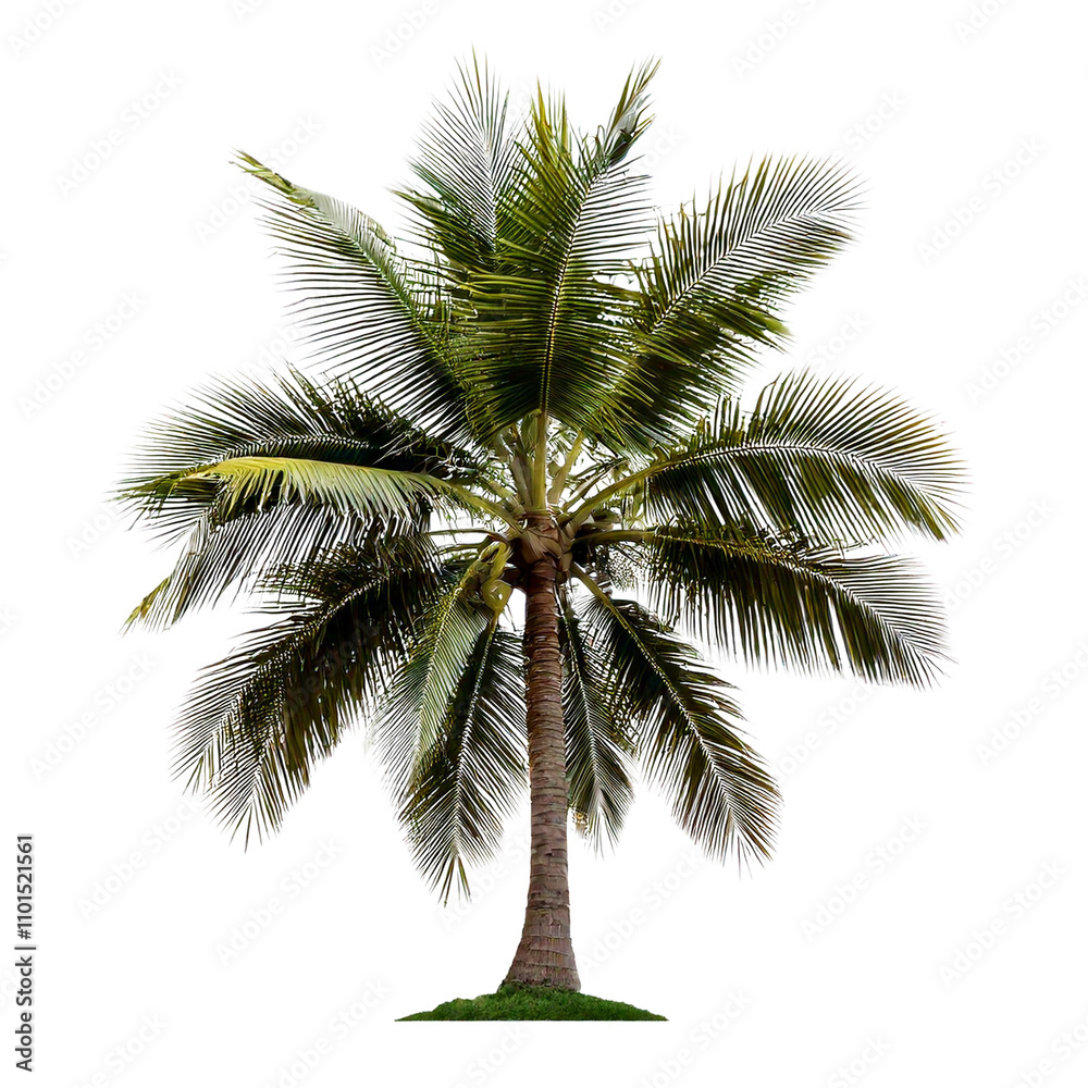 Fototapeta premium Palm tree isolated on white background