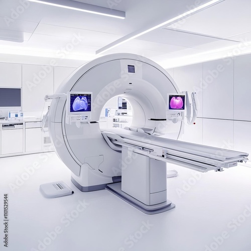 Cardiac imaging suite integrating multi-phase CT and MRI technologies, cardiac imaging innovation, detailed heart care photo