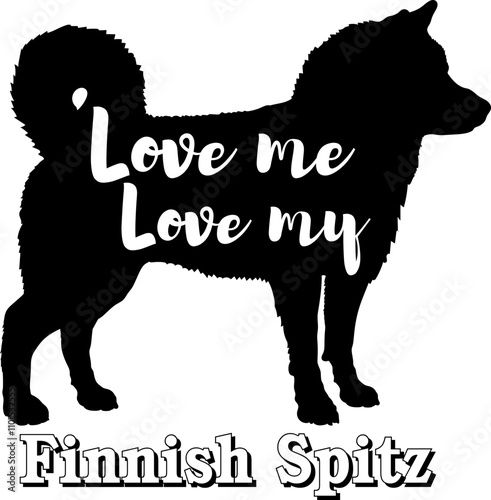 Finnish Spitz.svg dog silhouette, dog, dog breeds, logo, vector, love me love my dog, silhouette, i love my dog, animal, illustration, icon, sign, design, black, symbol, pet, love 