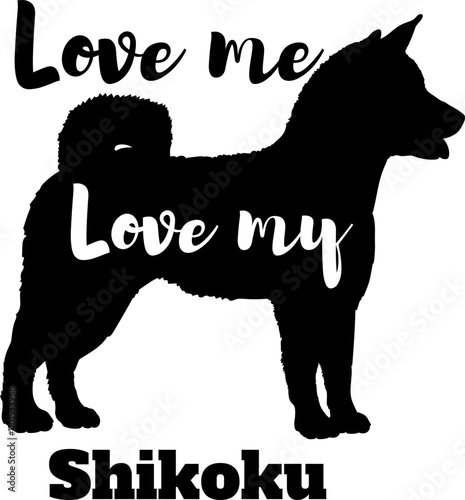  Shikoku. dog silhouette, dog, dog breeds, logo, vector, love me love my dog, silhouette, i love my dog, animal, illustration, icon, sign, design, black, symbol, pet, love 