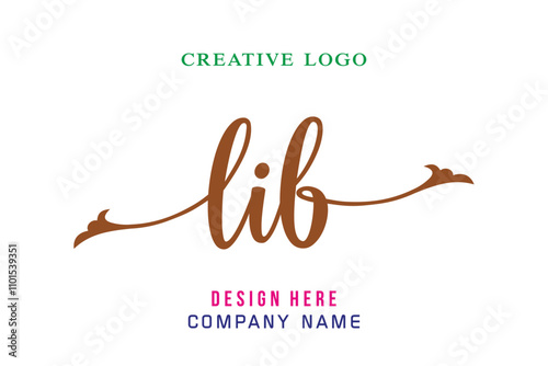 LIB lettering logo is simple, easy to understand and authoritative