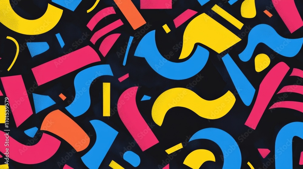 Obraz premium Abstract Colorful Shapes Pattern Design