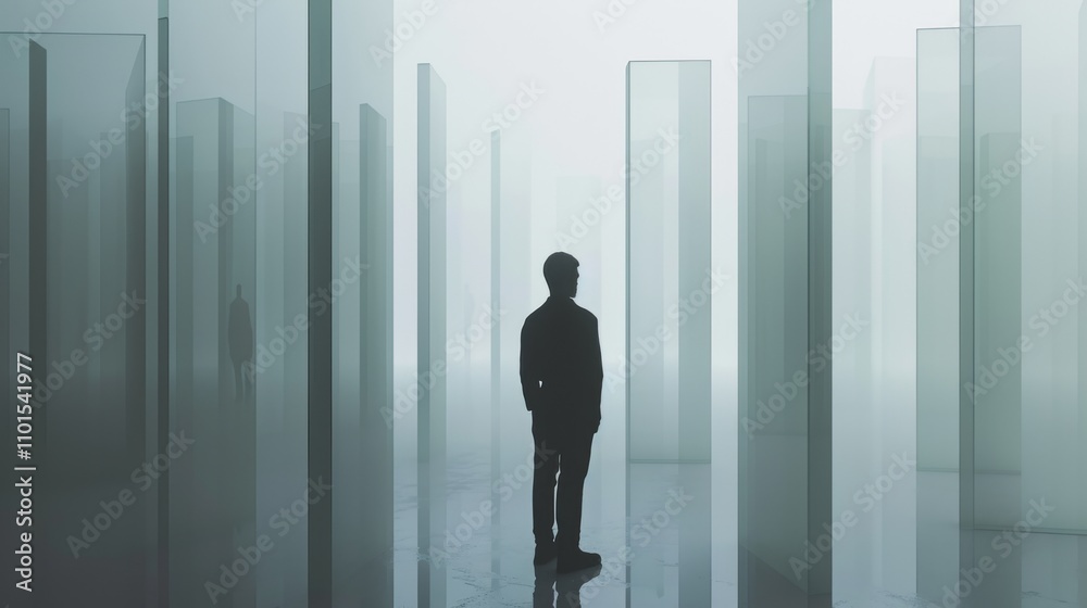 Fototapeta premium This ethereal image captures a man