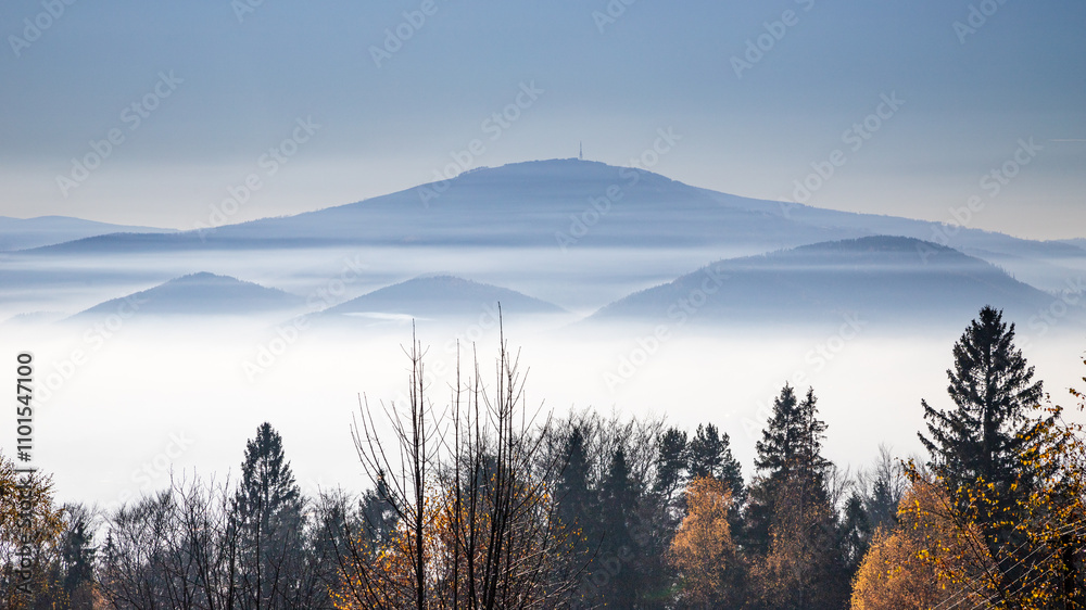 Mountains in the fog or cloud Mountains in the fog or cloud