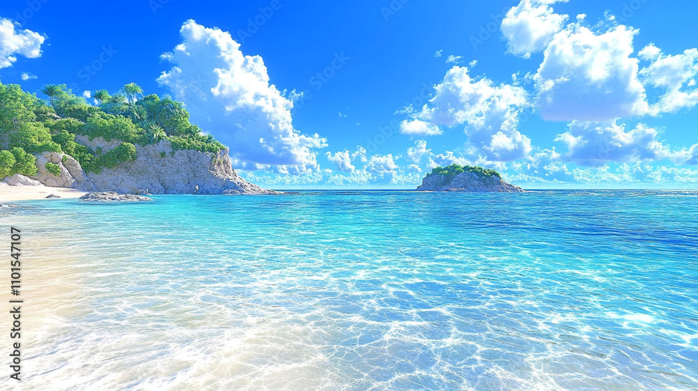 tropical ocean scene