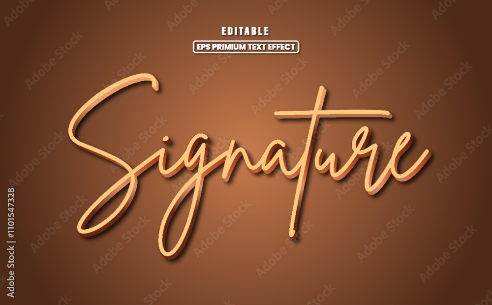 Editable text effect design signature style Editable text effect design signature style