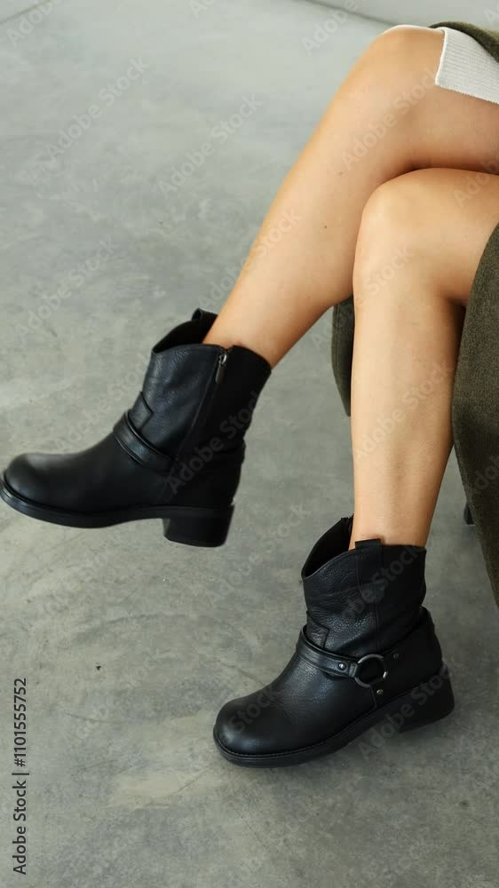 Contemporary Comfort Boots E Fit ASH - Black Leather