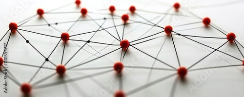 A network of interconnected nodes and lines representing data or systems.