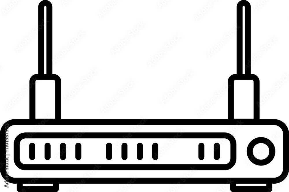 Fototapeta premium Router line icon. Wifi Wireless Router