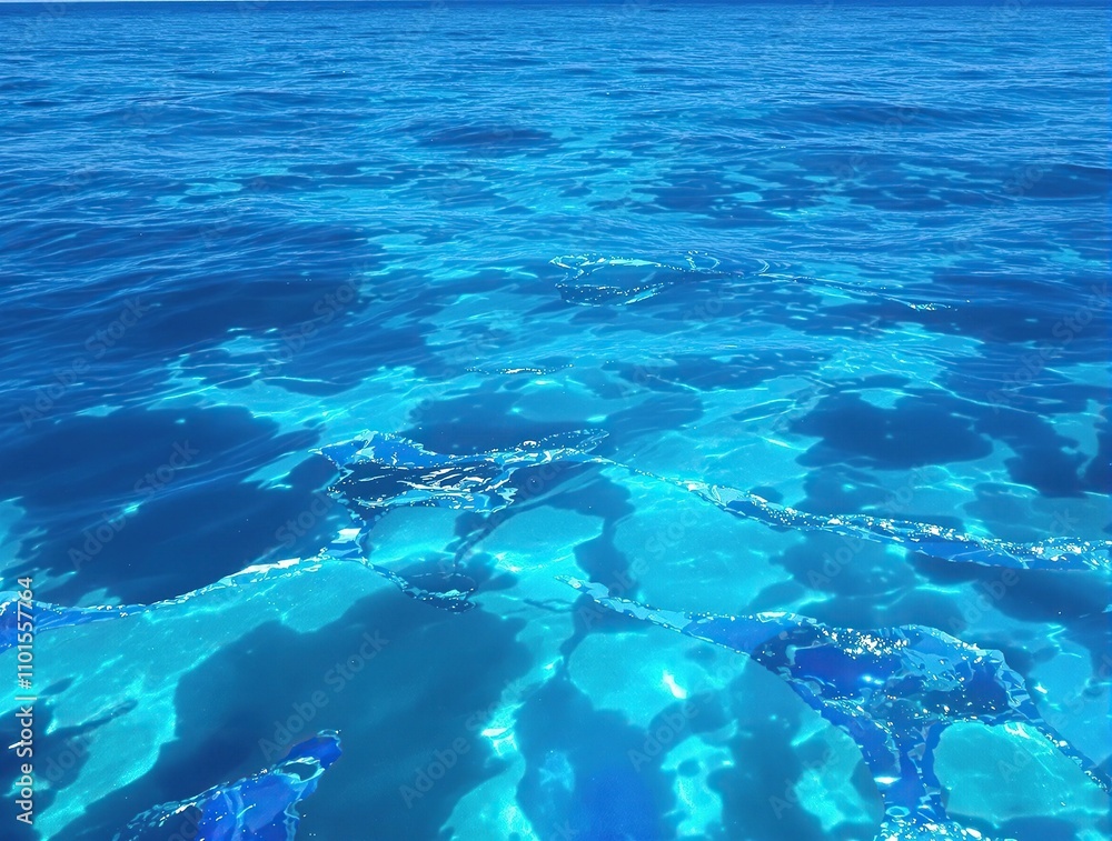 Softly flowing kelp and ocean currents in a vast blue expanse, natural motion, marine scenery, underwater world Softly flowing kelp and ocean currents in a vast blue expanse, natural motion, marine scenery, underwater world
