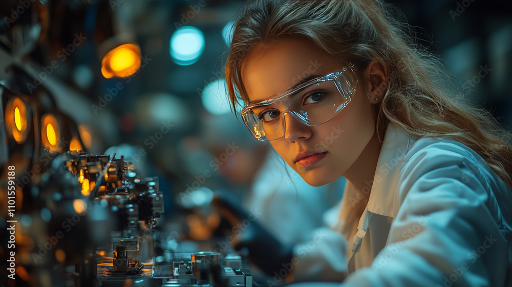 Young Scientist Working in a Lab Environment