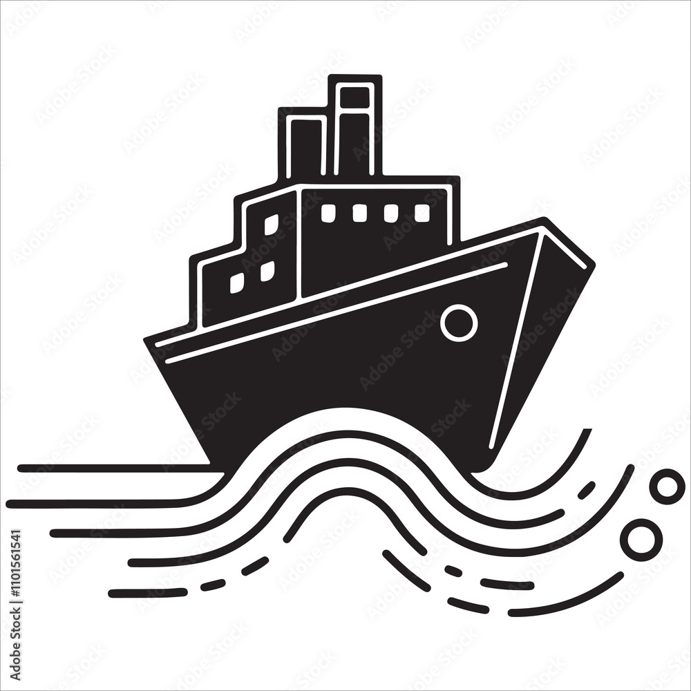 Obraz premium boat icon, boat icon vector, in trendy flat style isolated on white background, boat icon illustration, sailing ship silhouette logo, Sailboat icon silhouette, Boat with sail logo.