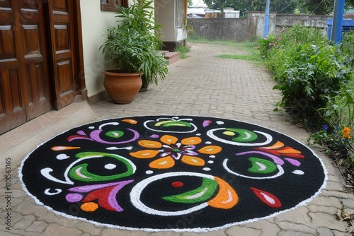 Colorful Rangoli with Intricate Designs photo