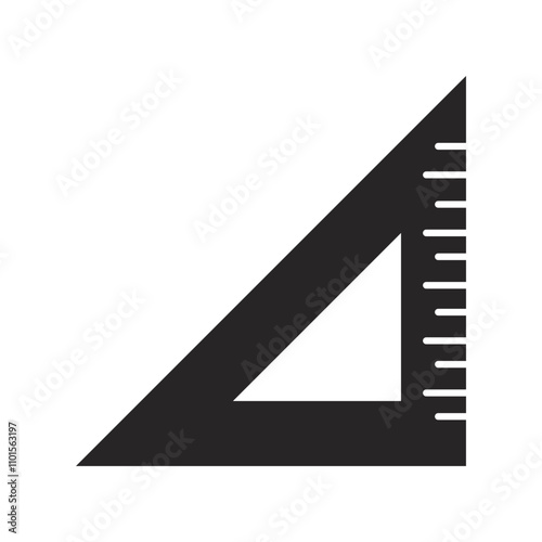 Triangle ruler icon