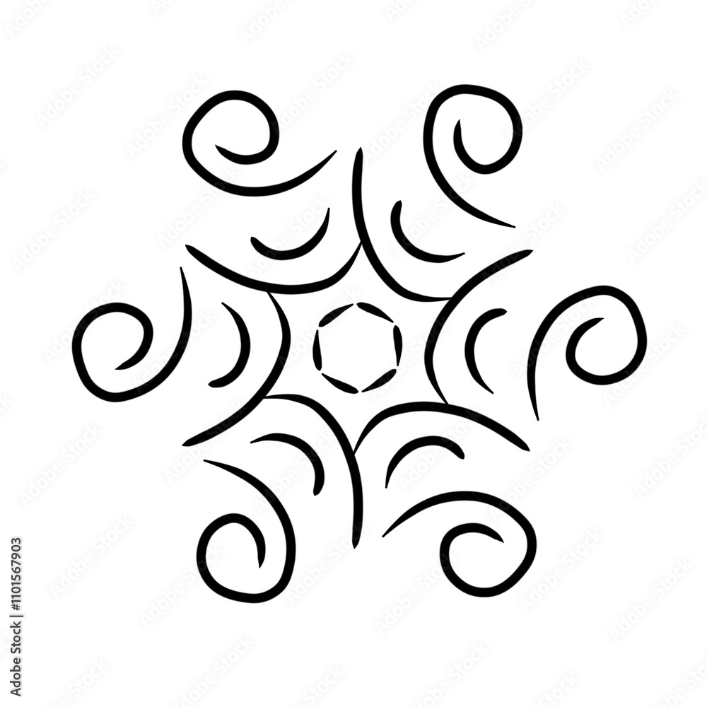 Elegant and simple ornamental element design