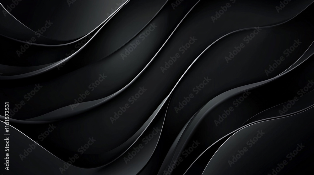 Abstract black wave patterns create a sleek and modern background design Abstract black wave patterns create a sleek and modern background design