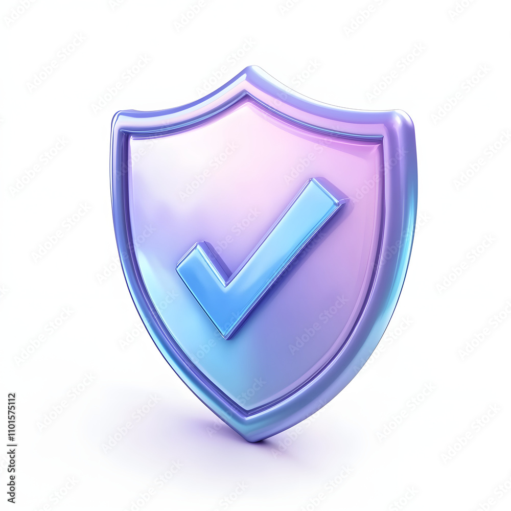 cartoon 3d Icon safety shield check mark perspective . Blue and purple symbol security safety icon. Checkmark in minimalistic style. 3d vector illustration. white background cartoon 3d Icon safety shield check mark perspective . Blue and purple symbol security safety icon. Checkmark in minimalistic style. 3d vector illustration. white background