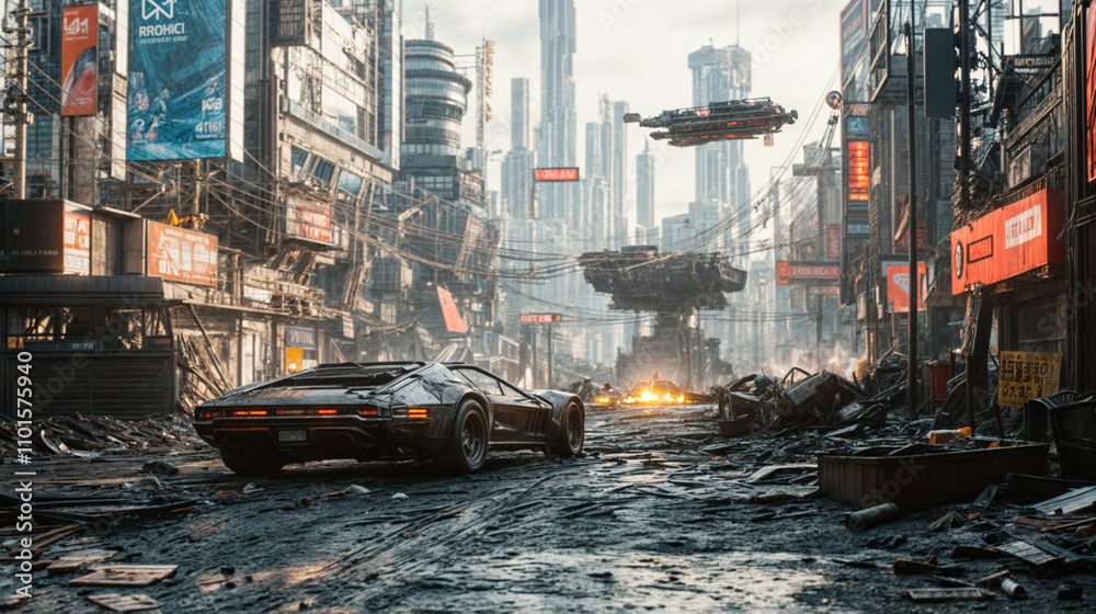 post-apocalyptic city|ポストアポカリプス都市 Generative AI post-apocalyptic city|ポストアポカリプス都市 Generative AI