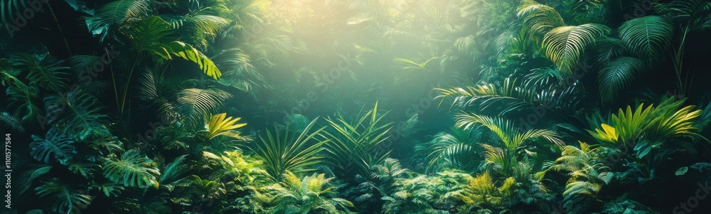 Very large amount of plants in the jungle, frame , space for text Very large amount of plants in the jungle, frame , space for text
