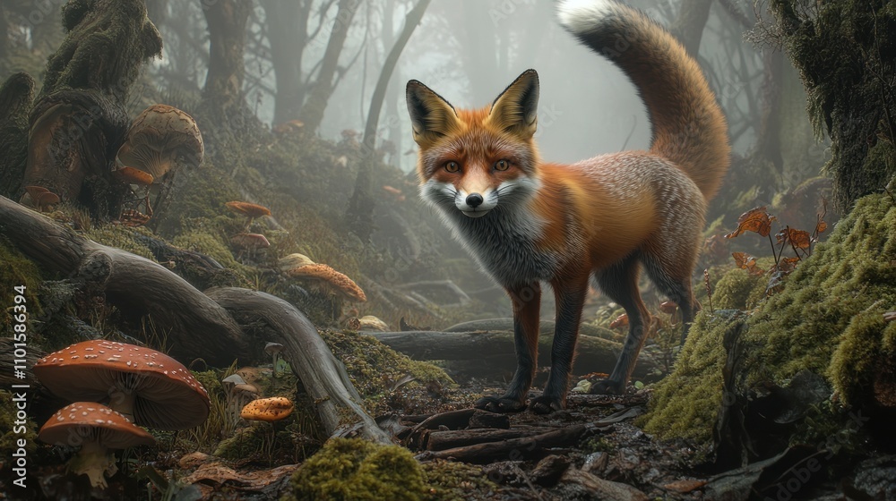 Fototapeta premium Enigmatic Forest Fox