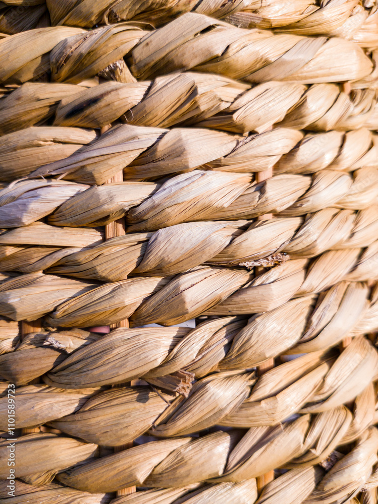 Abstract texture of woven reed