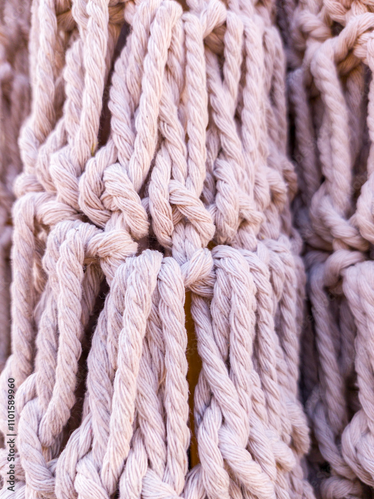 Abstract texture of knitted rope