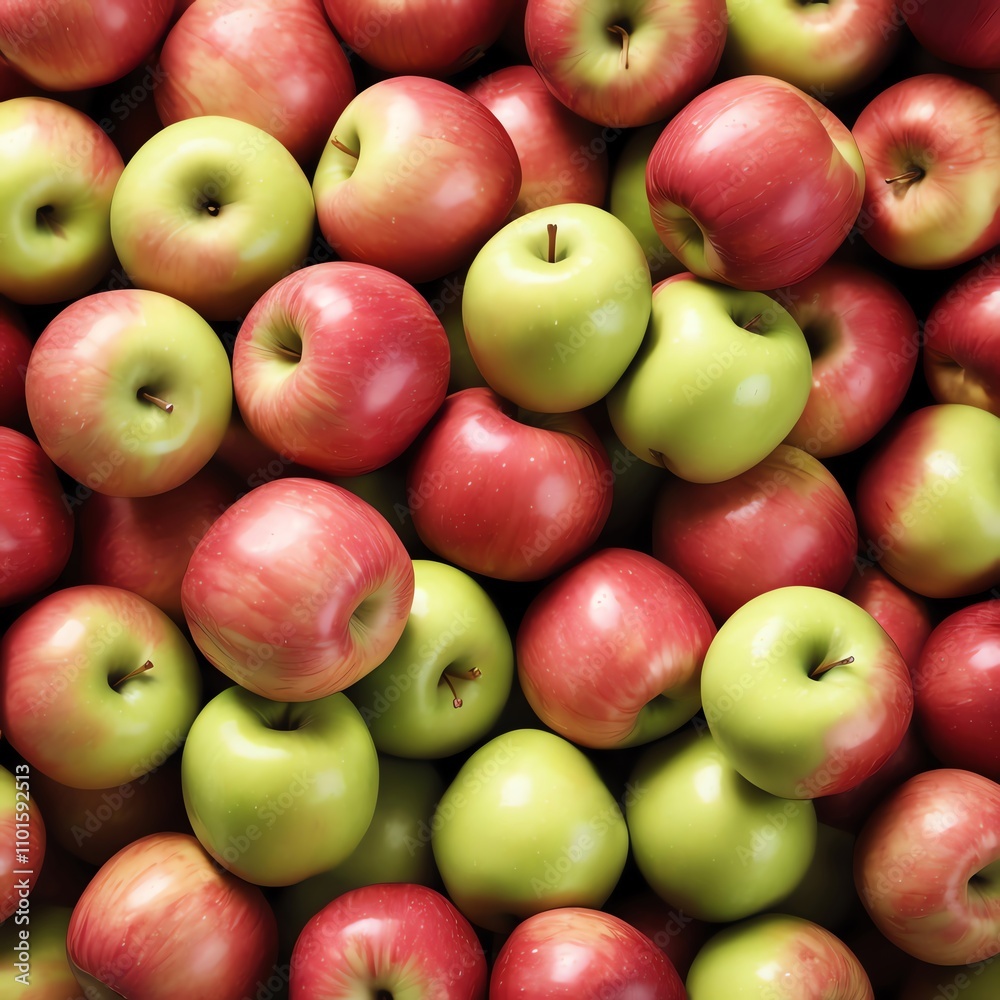 A Pile of Red and Green Apples A Pile of Red and Green Apples