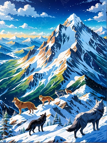 wolf painting walaper 
