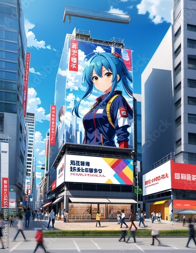 large mockups in the city center photo