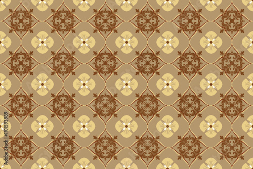 Damask patterns feature intricate, symmetrical motifs inspired by floral or ornamental designs. Often elegant and timeless, they are ideal for clothing, rugs, and home decor.