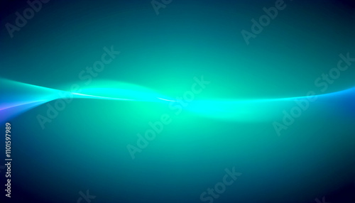 Vibrant blue and green waves dance across the screen in soothing harmony