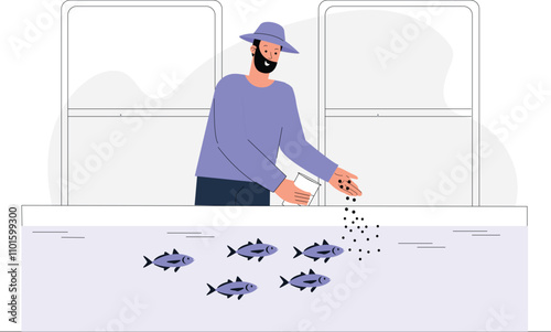 Aquaculture Concept Illustration