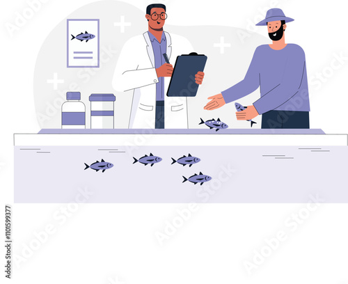 Aquaculture Concept Illustration
