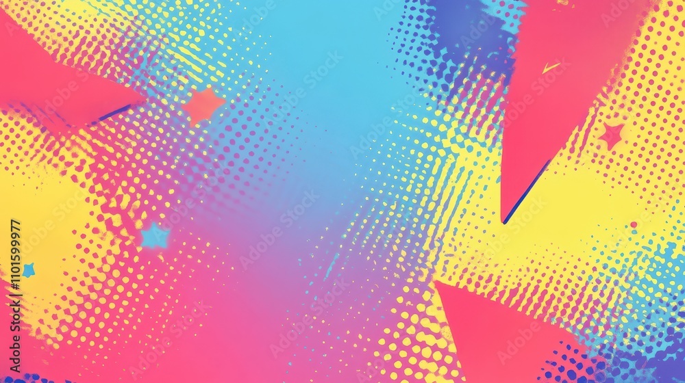 custom made wallpaper toronto digitalDynamic glowing comic patterns in bright colors blending on blue-to-lavender gradients