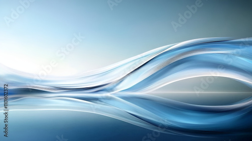 Wallpaper Mural Abstract Blue Wave Background White Poster Background Ripple Lines Flowing	 Torontodigital.ca