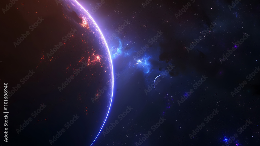 Stunning Space Nebula with Vibrant Colors of Blue, Featuring Cosmic Elements and Celestial Wonders, Ideal for Backgrounds or Illustrations Stunning Space Nebula with Vibrant Colors of Blue, Featuring Cosmic Elements and Celestial Wonders, Ideal for Backgrounds or Illustrations