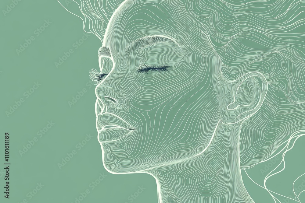 interior design artwork abstract woman tend mint green color interior design artwork abstract woman tend mint green color