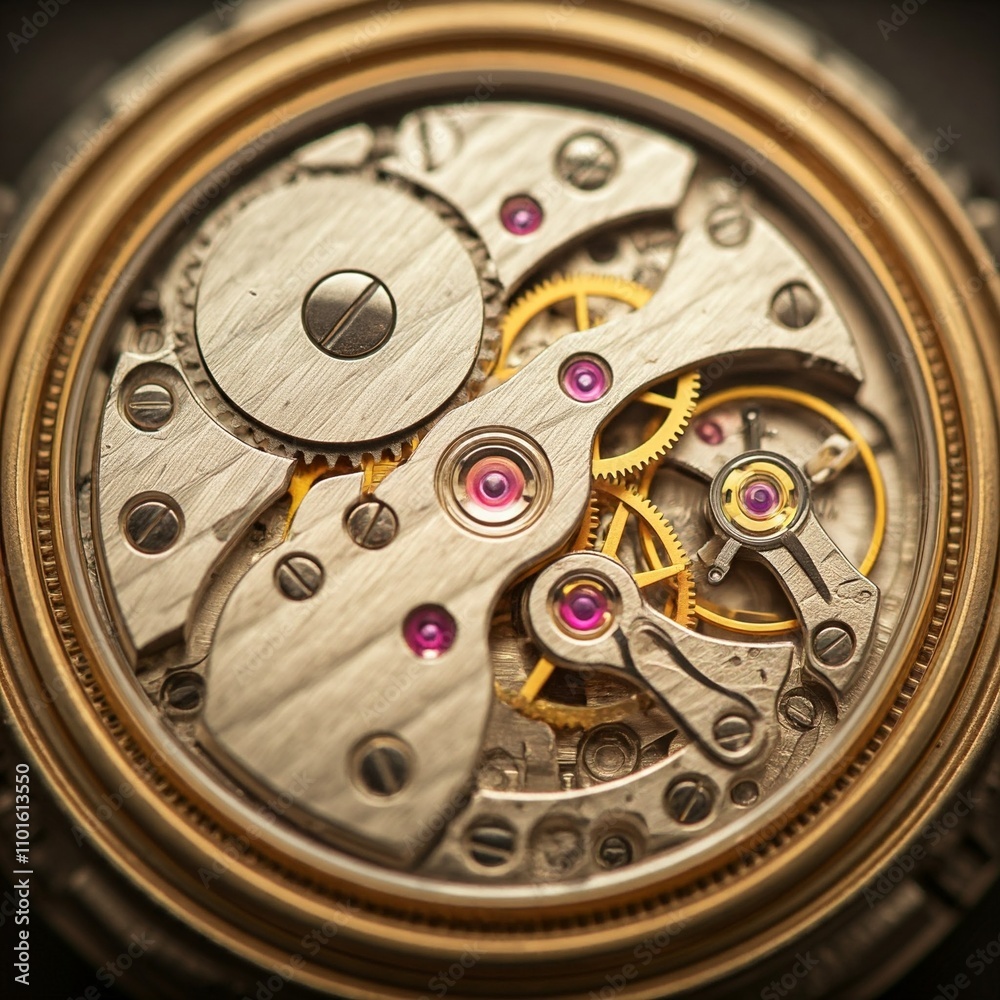 Intricate Interplay of Gears in a Mechanical Watch Intricate Interplay of Gears in a Mechanical Watch