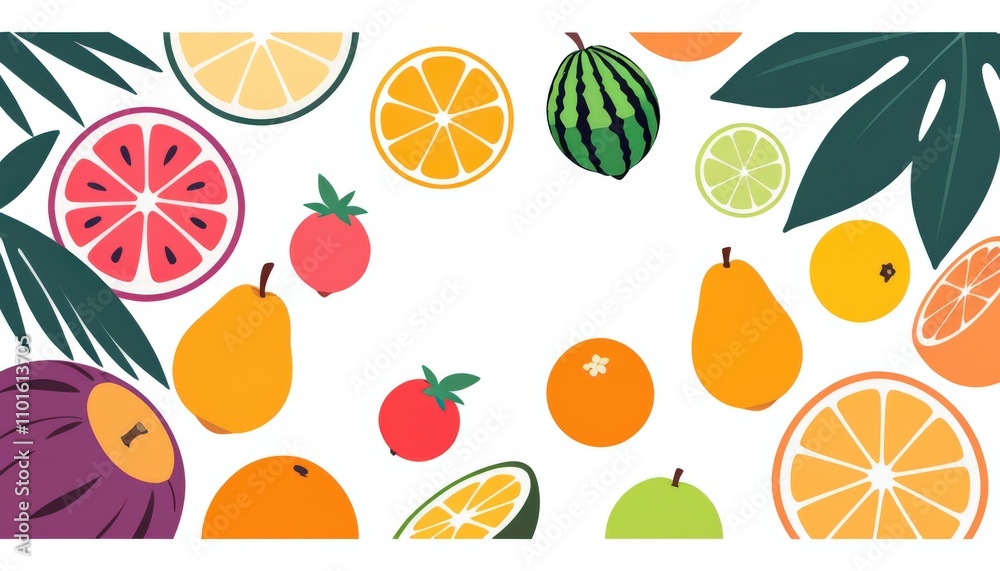 Citrus Fruit Frame With Lime And Grapefruit Citrus Fruit Frame With Lime And Grapefruit