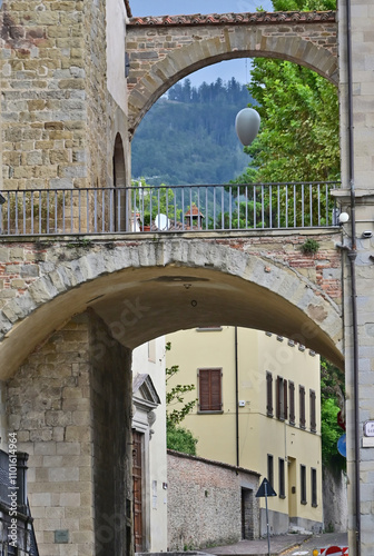 Obraz na plátně Sansepolcro, case, strade, vicoli, palazzi e torri del centro antico - Arezzo
