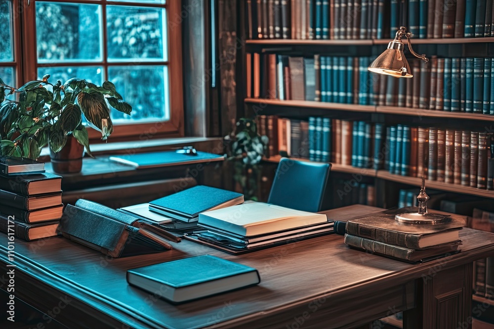 side view, books in library, desk with books, high resolution photography side view, books in library, desk with books, high resolution photography
