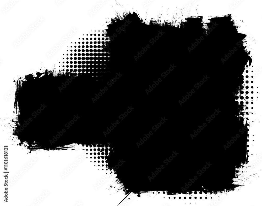 black brushed painting banner label blank space grunge graphic element black brushed painting banner label blank space grunge graphic element