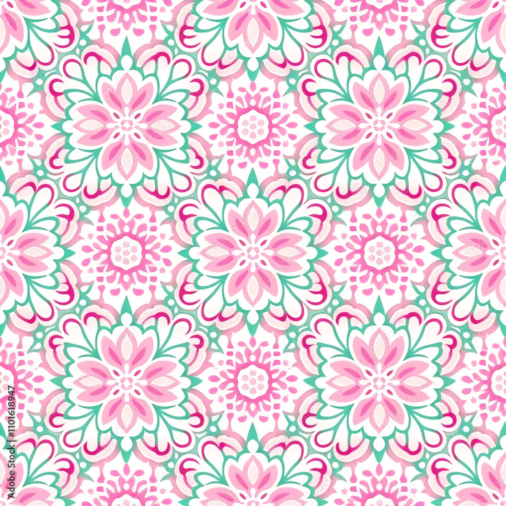 Fototapeta premium seamless pattern with flowers