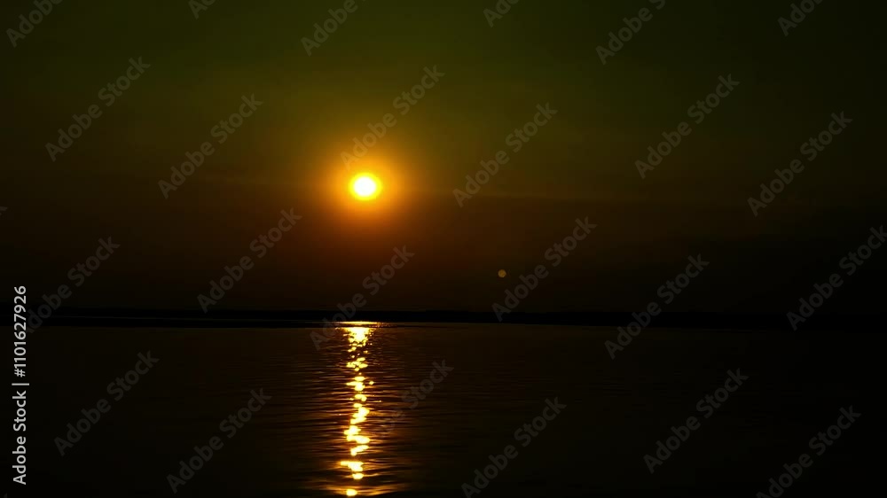 A Cloudy Sunset In The Sea Timelapse. Sunrise Landscape view. A Cloudy Sunset In The Sea Timelapse. Sunrise Landscape view.