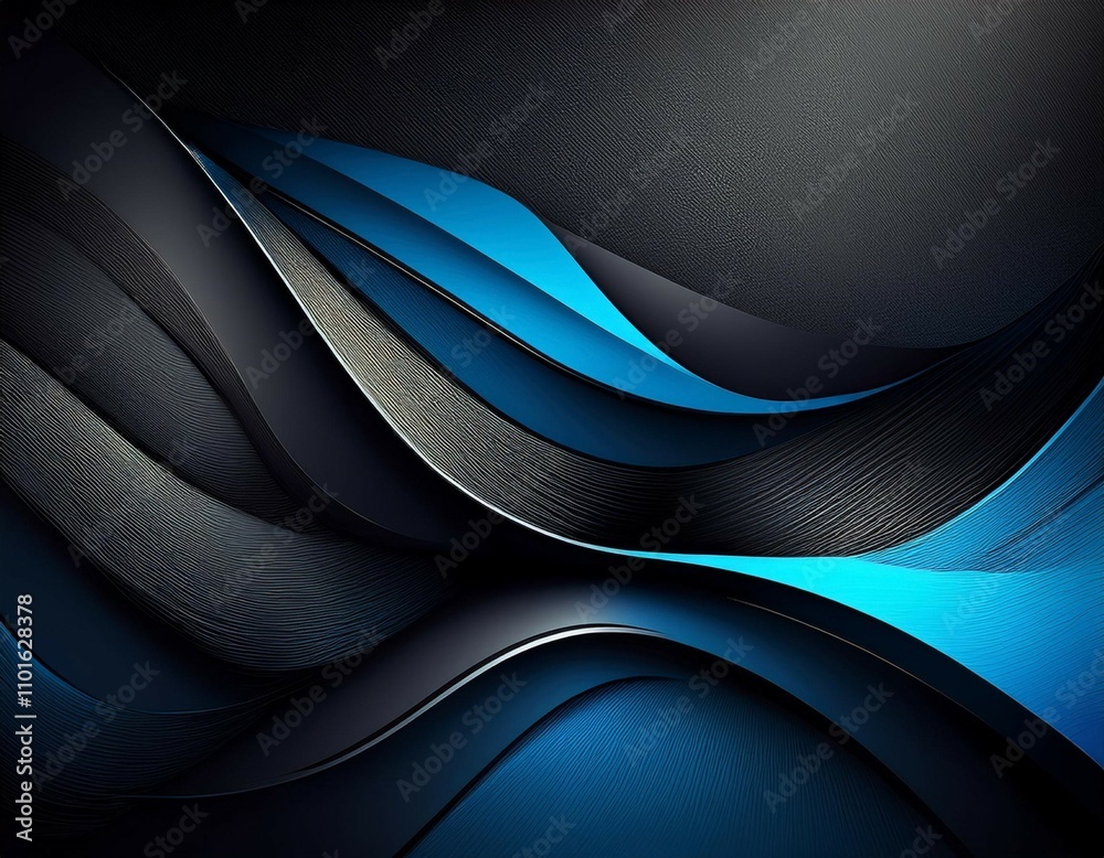 Obraz premium modern black and blue abstract background with a minimalistic design generative ai