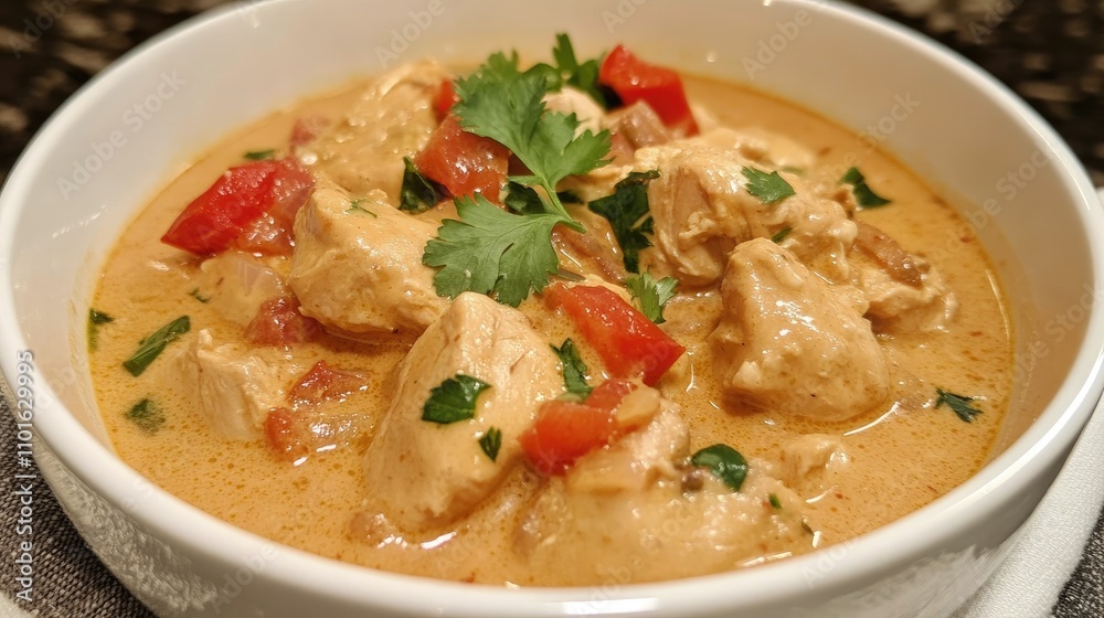 Creamy Spicy Chicken Stew Featuring Tender Chicken, Fresh Tomatoes, and Cilantro in a Rich Peruvian-Inspired Sauce Creamy Spicy Chicken Stew Featuring Tender Chicken, Fresh Tomatoes, and Cilantro in a Rich Peruvian-Inspired Sauce