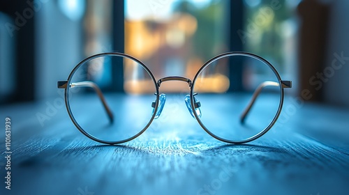 Glasses on table