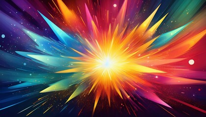 colorful starburst explosion border generative ai