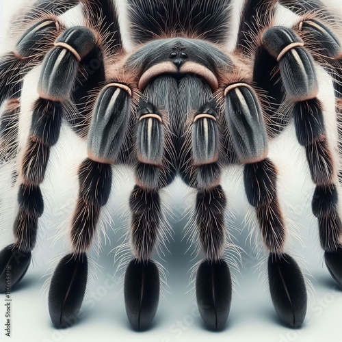 Tarantula's Hairy Legs The thick hairy legs of a tarantula provi photo